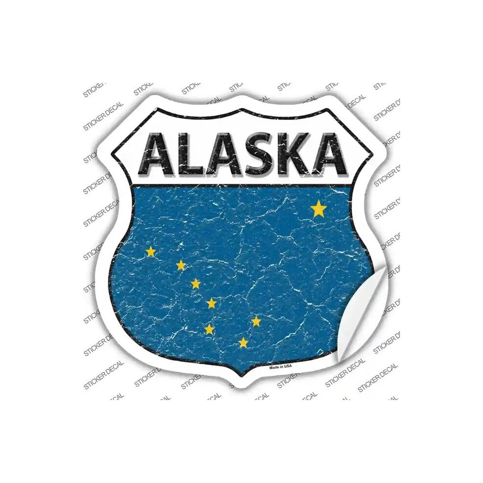 Smart Blonde Hs-110S-Xl Alaska Flag Novelty Highway Shield Sticker Decal - Extra Large 731997829205