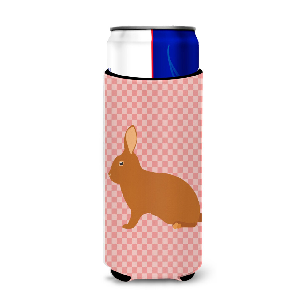 Caroline's Treasures Rex Rabbit Pink Check Bo   te d   corative fine multicolore