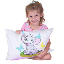 Cuscino e federa per bambini Kinder Fluff - Cuscino alternativo in piuma e copricuscini in cotone - Cuscini ipoallergenici per dormire - Cuscini