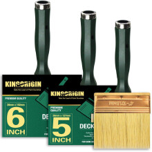 KINGORIGIN Deck Stain Brush Set 3 Paint Pensselit (4"""" 5"""" 6"""") Leveä sivellin seinille Muurausharjat Petsiharjat puiseen kansiaidaan