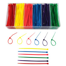Klein 4 inch meerkleurig [ritskabelbinders] 480 stuks geassorteerde kleuren voor het markeren van kippenpoten of deco mesh kransbenodigdheden roze ro