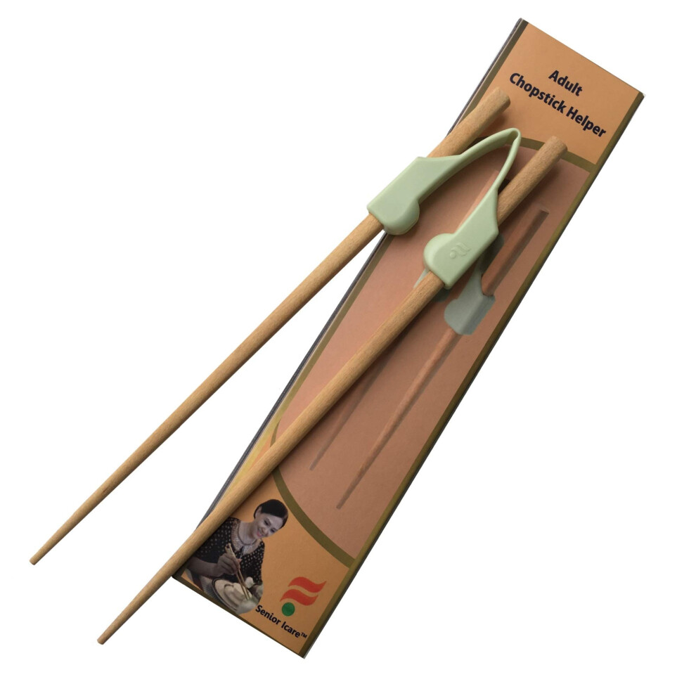 Icare Senior Chopstick Helper Training Chopsticks For Adults Beginner Trainers Or Learner - Right Or Left Handed - Non-Slippery Reusable And Replac
