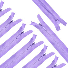 Renashed 45 cremalleras invisibles de nailon de 21,5 pulgadas para costura de alcantarillado a medida, manualidades especiales (pϊrpura claro)