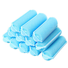 Pengxiaomei 12pcs spuma cu spuma cu role de par albastru cu ondulatoare de par BUNCY CURLS TELLS STIL