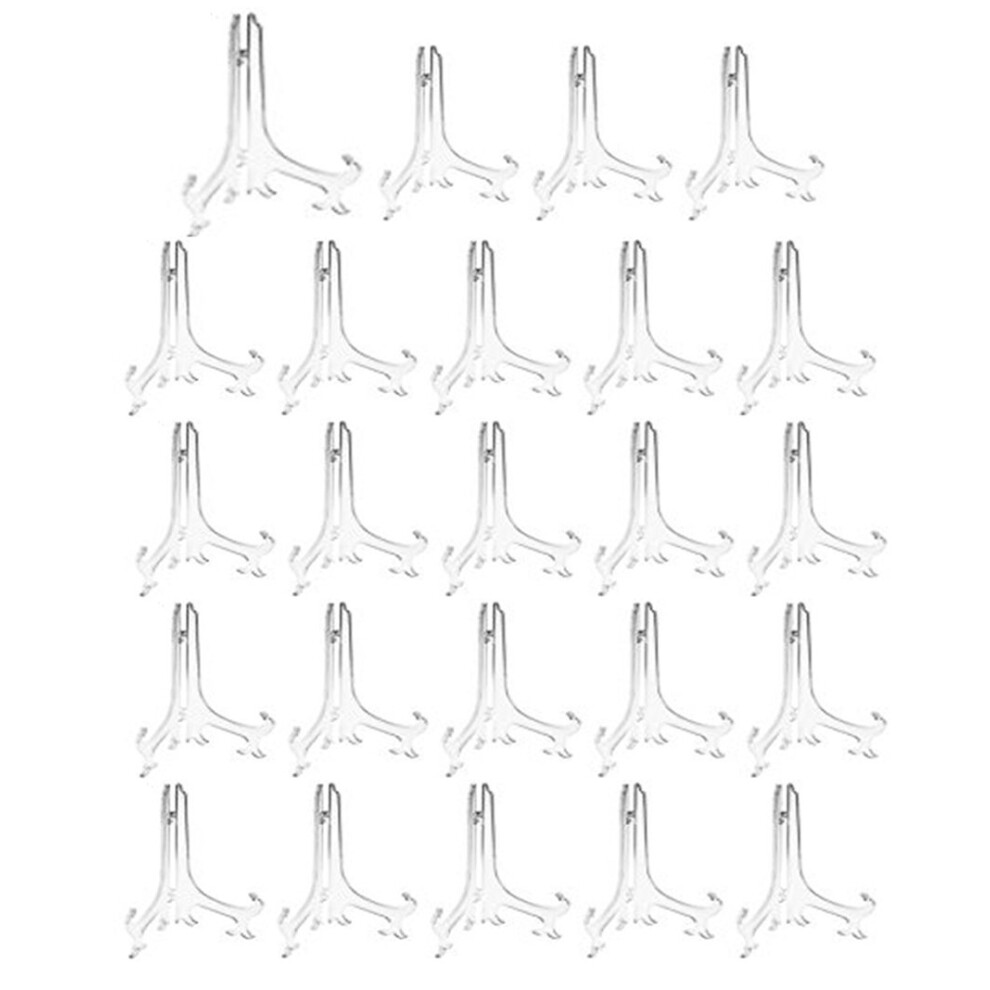 Artliving Supporto In Plastica Trasparente Da 10,2 Cm, Espositore Per Biscotti, Segnaposto, Segnaposto, Cavalletto Per Matrimoni, Feste Di Compleanno (Confezione Da 24)-image