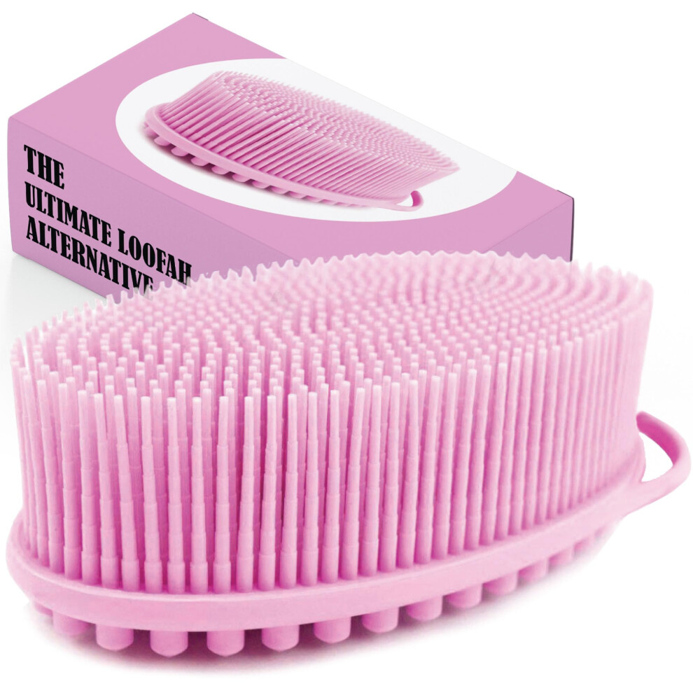 Avilana Exfoliating Silicone Body Scrubber Shower Brush- Hygienic Shower Loofah Sponge Alternative For Deep Clean & Soft Skin - Silicone Body Brush An