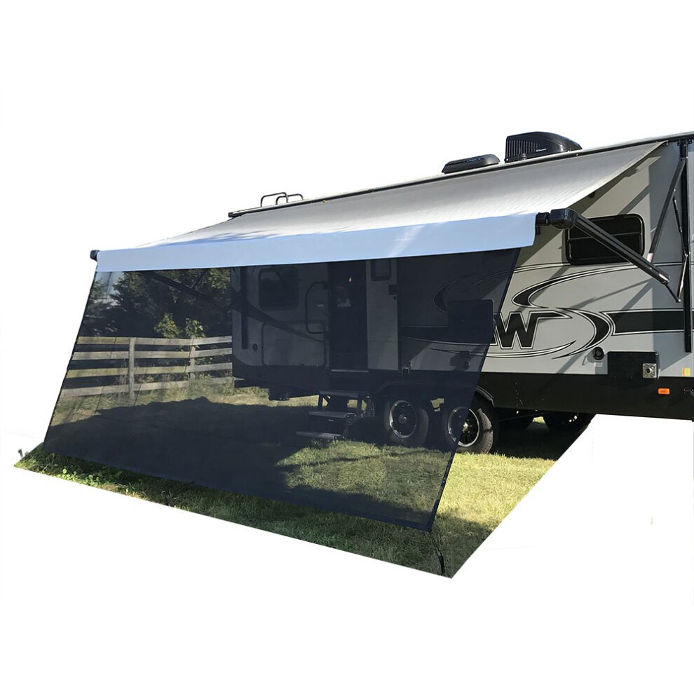 Tentproinc Auvent de camping-car, pare-soleil en maille noire, 8' x 10' 3'', kits complets pour camping-car, caravane, abri SunBlocker - Garantie