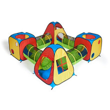 UTEX 8 in 1 pop-up kinderspeeltenthuis met 4 tunnels 4 tenten voor jongens, meisjes, baby's en peuters voor binnen en buiten