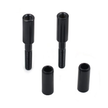 HTTMT MT387-001- Sort 2 tommer spejludvidelsess?t, kompatibel med Harley Softail Sportster Dyna Touring