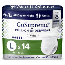 NorthShore GoSupreme Pull-On inkontinensundert?j til m?nd og kvinder Large Pack/14