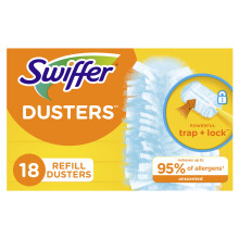 N hradn n plne do prachovky Swiffer Feather Dusters na viacero povrchov, bambusovo biele, 18 kusov