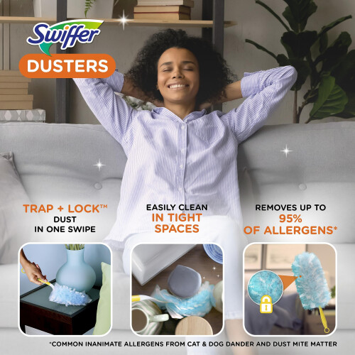 Swiffer Feather Dusters Multi-Surface Duster Navullingen Bamboe Wit 18 stuks 2