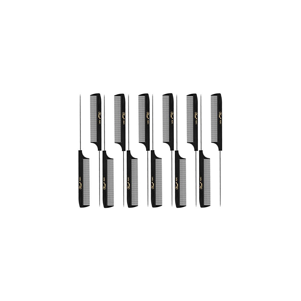 Krest 8 1/2 Weaving Foiling Fine Rattail Comb 12 Pack 12 X Sb-K4641-Blk
