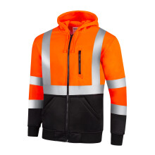 JORESTECH Hoodie de Alta Visibilidade com Zíper 100% Poliéster Laranja ANSI
