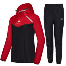 HOTSUIT Sauna Suit för kvinnor, Anti Rip svettdräkt för viktminskning, luktfri, röd, S