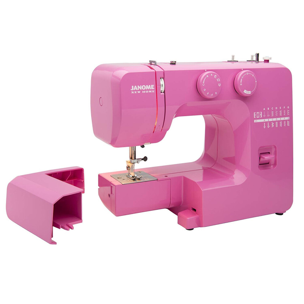 Janome Pink Sorbet Easy-to-Use Sewing Machine with Interior Metal Frame  Bobbin Diagram  Tutorial Videos  Made with Beginners in Mind!