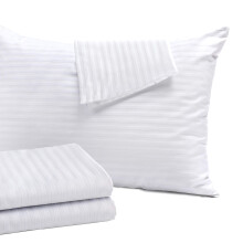 8 Pack Pillow Protectors Standard 20x26 Inches Cotton Sateen 50/50 High Thread Count Standard Zippered White Hotel Quality Covers Cases 8 Pack Standar
