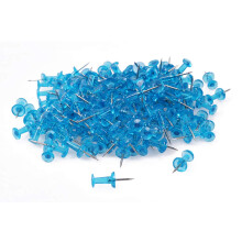 Tupalizy 200 puntine da disegno in plastica trasparente, decorative, colorate, con acciaio, per bacheche in sughero e fai da te, per uso domestic