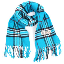 Geruite kasjmiergevoel Klassieke zachte luxe wintersjaal voor heren Dames (hemelsblauw)