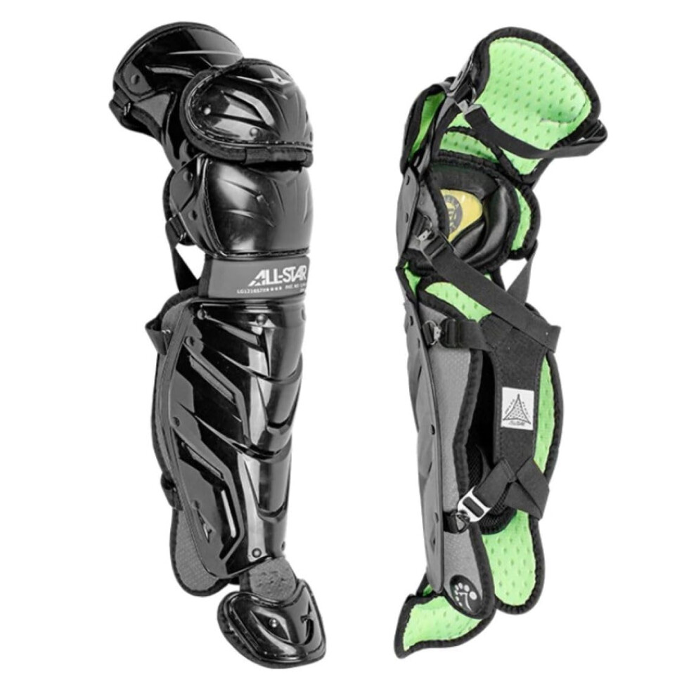 All-Star System 7 Axis Leg Guards - Youth - Elite-Level Protection with Patented LINQ Hinge  DeltaFlex Harness  Shapable Plastic Shells  and Full Cove