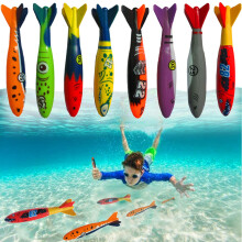 Haktoys Torpedos de Buceo Submarinos, Juguete de Piscina de 5" para Juegos Acuáticos (Set de 8 Piezas)
