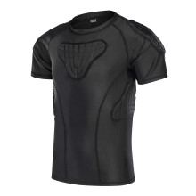 TUOYR Gepolstertes Shirt, Jugend, Jungen, gepolstertes Kompressions-Sport-Schutz-T-Shirt, Rippen-Brustschutz für Kinder, für Fußball, Baseball, B