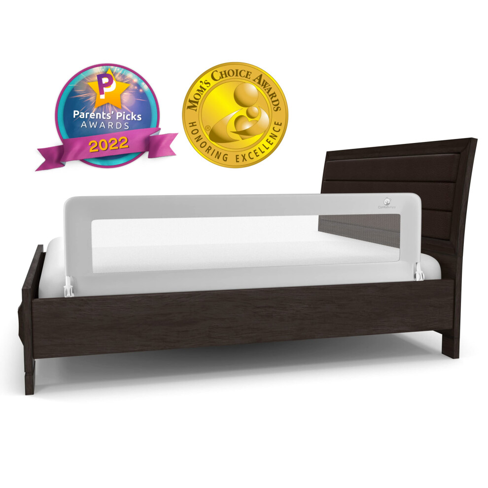 comfyBumpy 59 inch Extra Long Toddler Bed Rails - Baby Bed Rail guard for Kids Twin Full King and Queen Beds - Adjustable Bed Rail for Toddlers - B