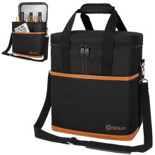 OPUX 6 Bouteille Carrier Tote Sac a vin a vin rembourre isole pour Picnic de voyage Byob Portable Falproof Wine Tote Sac pour le dner de Noel Gi