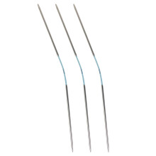 skacel by addi Dobbelt spidse strikkepinde 8 tommer (20 cm) Flexiflips Basic dobbelt spidsbelagt messing strikkepinde par med nylonsnor 2,5 mm (U