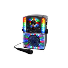 Singing Machine SML625BTBKD Karaoke-Maschine Tragbares Bluetooth-CD+G-Karaoke-System Schwarz