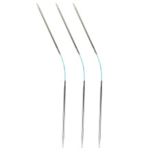 skacel by addi Dobbelt spidse strikkepinde 8 tommer (20 cm) Flexiflips Basic dobbelt spidsbelagt messing strikkepinde par med nylonsnor 3,75 mm (
