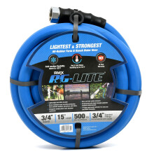 AG-LITE BSAL3415 3/4"" x 15' rubberen tuinslang voor warm/koud water 100% rubber Ultralicht supersterk 500 PSI 50F tot 190F graden Hoge sterkte polyes