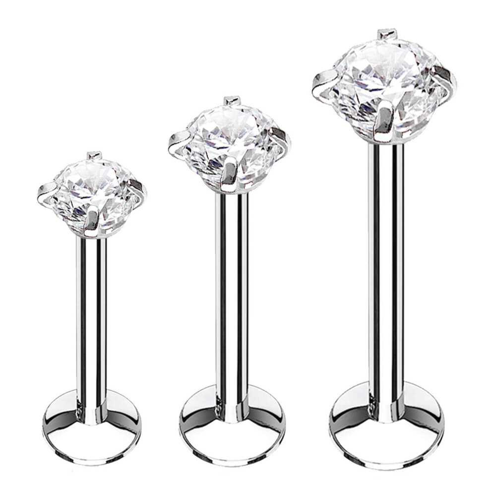 BodyJ4You Lot de 3 piercings pour labret, tragus, cartilage, 16 g, filetage interne, acier inoxydable chirurgical, h   lix, l   vre, Monroe, m   duse,