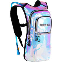 Sojourner Rave Hydration Pack ryggsck - 2L vattenblsan ingr fr festivaler raves vandring cykling klttring lpning och mer (holografisk - bl