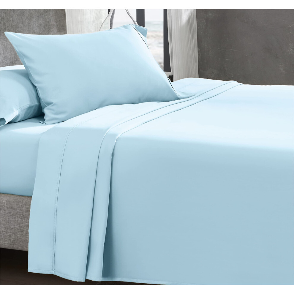 California Design Den Soft Parure de draps 100 % coton pour lit double XL, 3 pi   ces, 400 fils au pouce carr   , en satin, pour dortoirs d'enfants e