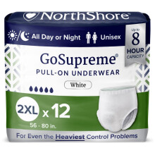 NorthShore GoSupreme Pull-On inkontinensundert?j til m?nd og kvinder 2X-Large Pack/12
