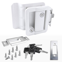 Slot voor de toegangsdeur van een camper met Polar White paddle-grendel