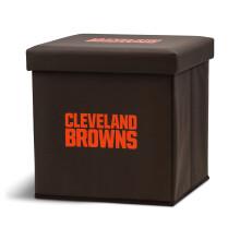 Pouf portaoggetti Franklin Sports NFL Cleveland Browns con coperchio staccabile, 14 x 14 x 14 pollici