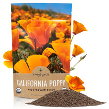 california Orange Poppy Wildflower Seeds - Bulk 14 Pound Bag - Over 80 000 Native Seeds - california State Flower