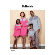Butterick Patterns Misses'/Men's/Childrens'/Boys'/Girls Tunic Shorts and Pants Tops OSZ ADT SML-XLG KIDS 3-8