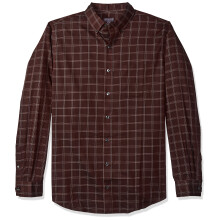 Van Heusen Heren lang kreukvrij overhemd met lange mouwen en knopen, rood Pinot Noir, 2X-groot, groot