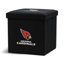 Ottomán de Almacenamiento Franklin Sports NFL Arizona Cardinals con Tapa Desmontable 14 x 14 x 14 - Pulgadas