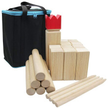 Juegoal Jogo Kubb Conjunto de Jogo ao Ar Livre com Saco de Transporte