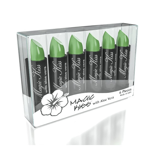 Conjunto de Batons Magic Kiss Aloe Vera Cor Transformadora Verde