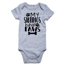 Funnycokid Funny sp?db?rn Onsie Jumpsuit Baby Boy Girl Layette Bodysuit Outfits (6-12 m?neder A1 gr?)