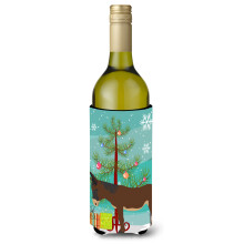 Caroline's Treasures Zamorano-Leones Donkey Christmas Decorative Bottle Hugger  750ml  Multicolor
