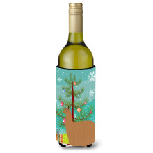 Caroline's Treasures Alpaca Suri Christmas Decorative Bottle Hugger  750ml  Multicolor