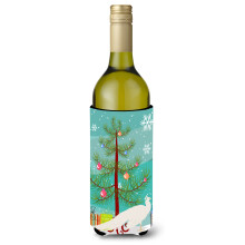 Caroline's Treasures White Peacock Peafowl Christmas Dekorative Bottle Hugger 750ml Multicolor""""