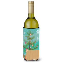 Caroline's Treasures Lincoln Longwool Sheep Christmas Decorative Bottle Hugger 750ml Multicolor