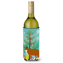 Caroline's Treasures Red Fox Christmas Decorative Bottle Hugger  750ml  Multicolor